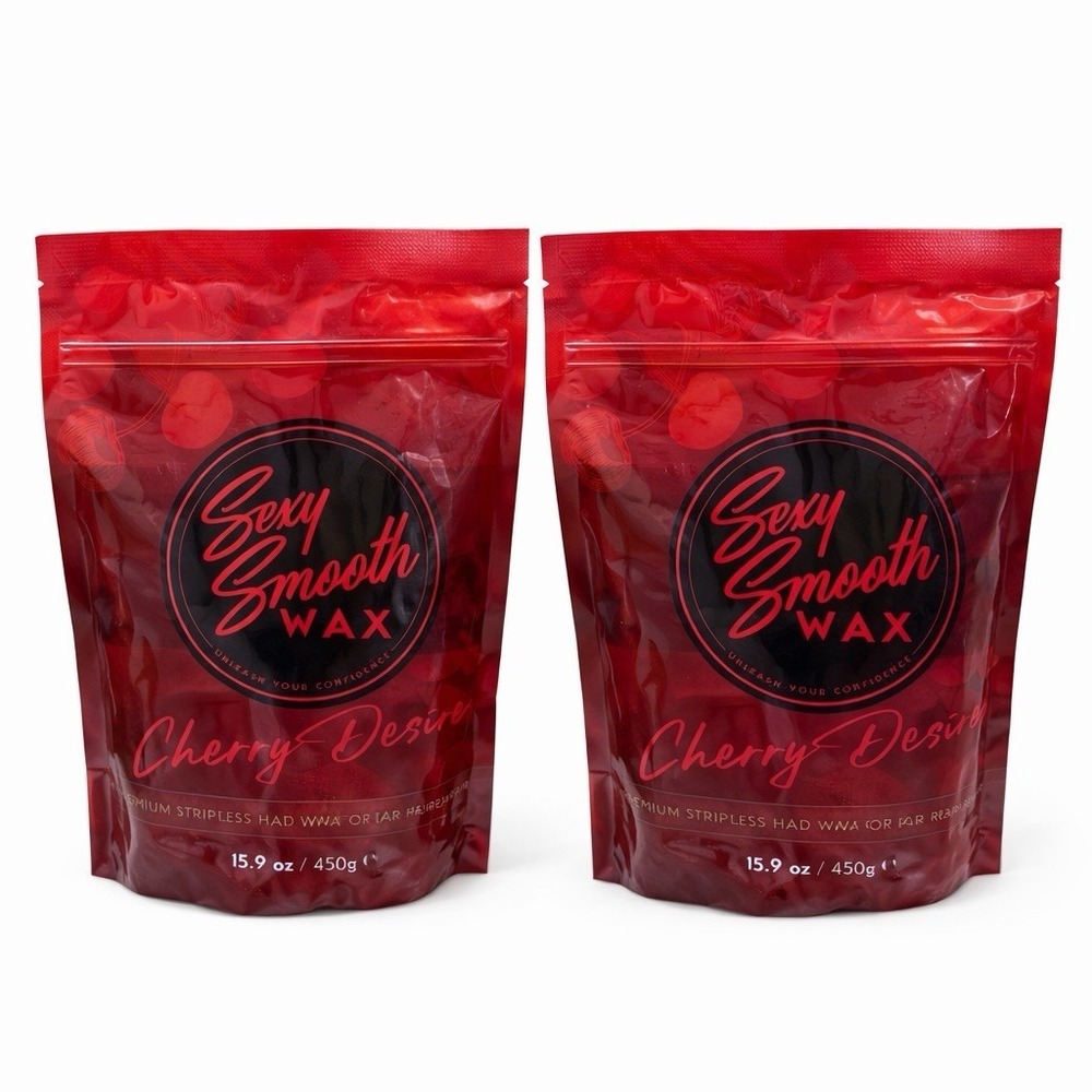 Stripless Hard Wax For Hair Removal Sexy Smooth Wax 15.9 Oz Cherry‎ Desire LOT 2